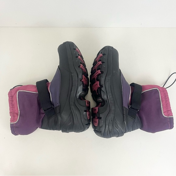 Lands’ End Pink Purple Black Adjustable Strap Snow Boots Women’s Size 8 - Picture 10 of 14